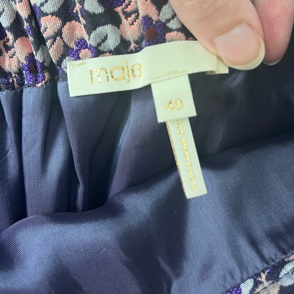 MAJE Shorts Purple Floral Jacquard Skirt Front
Skort Pockets Sz EU 40 / US 8 - Picture 5 of 6